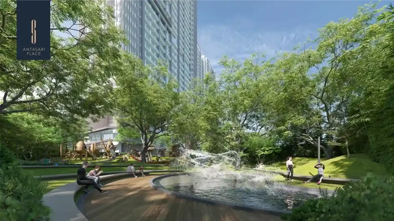 fasilitas outdoor apartemen antasari place